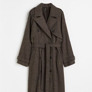 H&M Wool Herringbone Trench Coat SOLD OUT